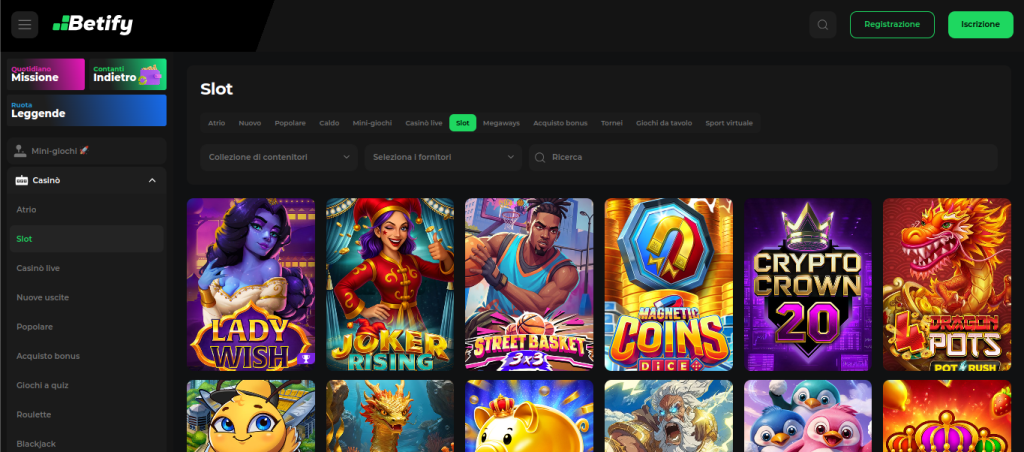 Codice promo Betify gioco da casinò